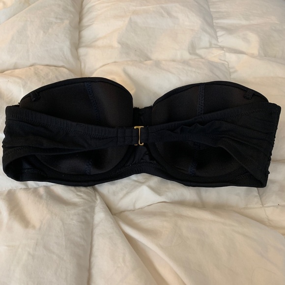 j crew black ruched bikini top 32D medium - Picture 4 of 8